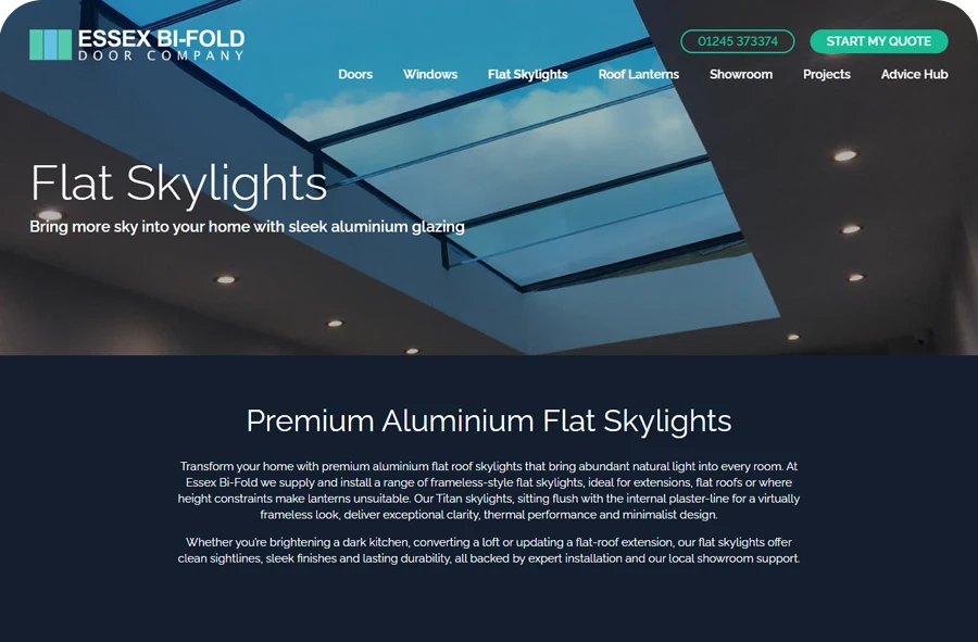 Essex Bifold Website Design