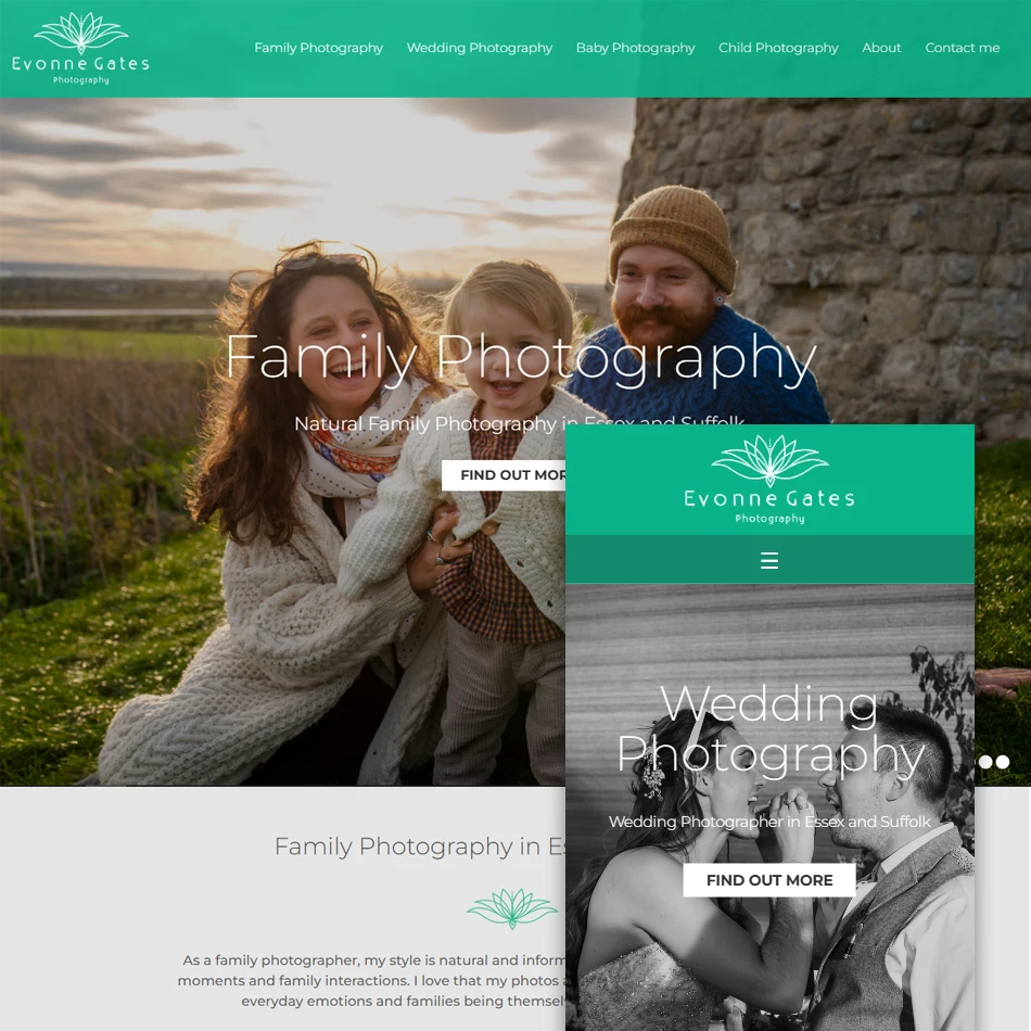 Evonne Gates Photography Web Design